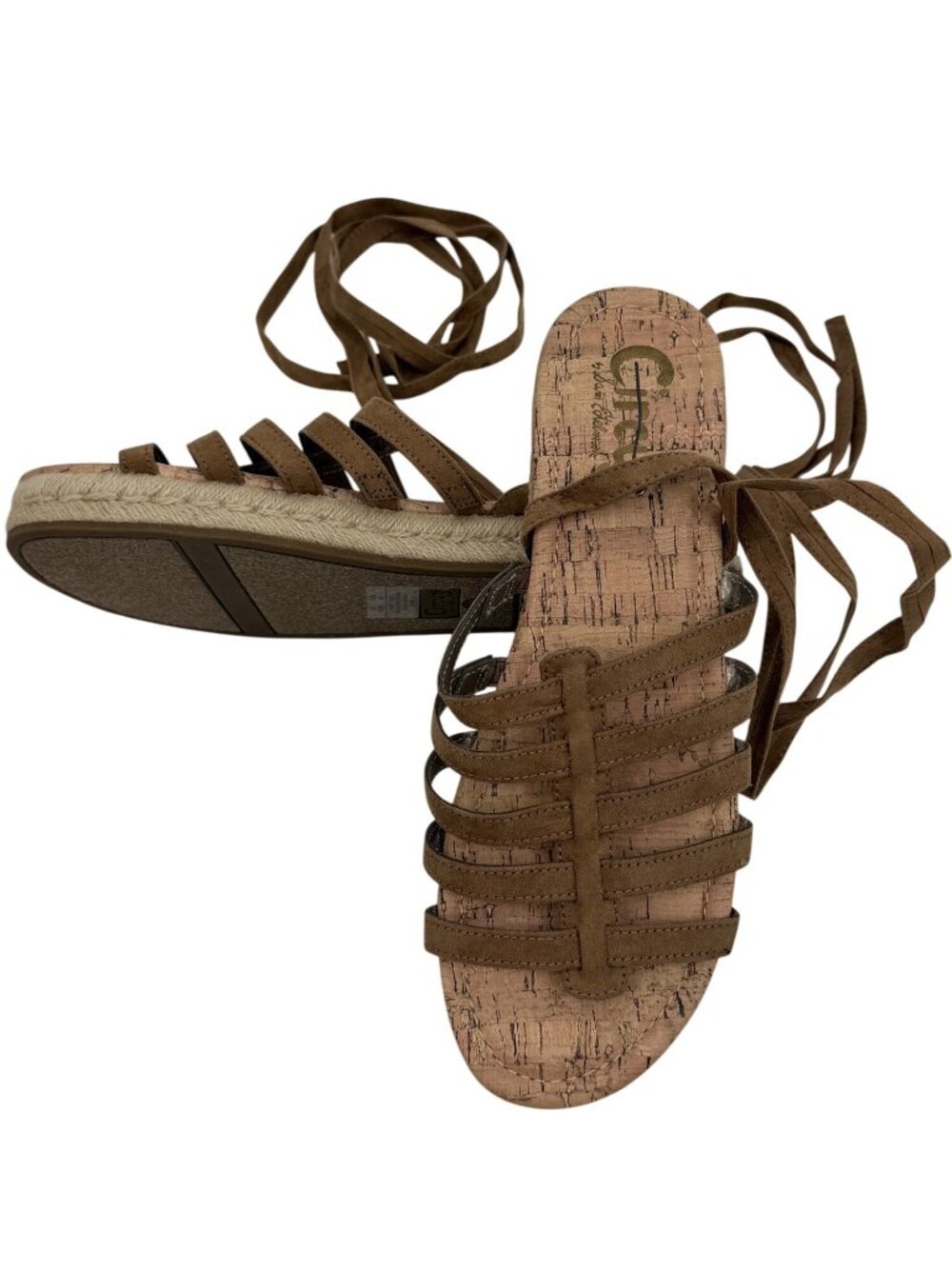 NWOT Circus By Sam Edelman Lace-Up Platform Gladiator Sandals 10 | Coastal Boho - Picture 12 of 14